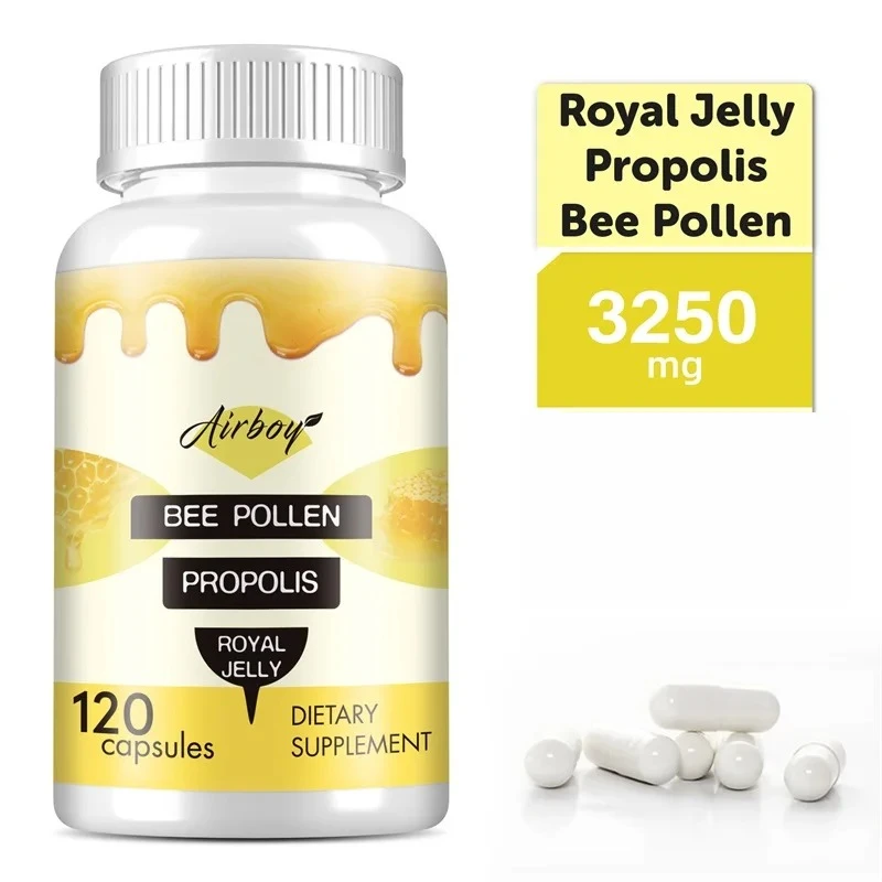 

Пчелиная пыльца - содержит прополис и маточное молочко для поддержания здоровья печени и иммунной системы, содержит антиоксиданты и повышает уровень энергии.