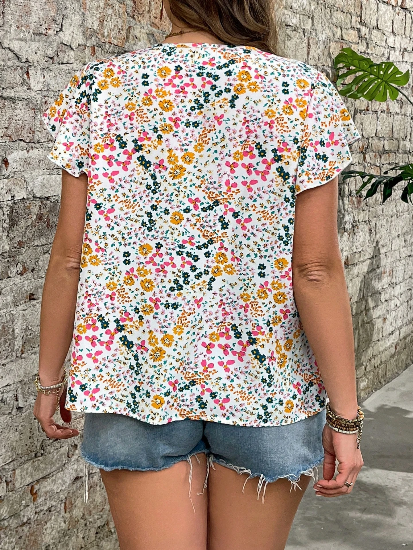 بلوزة نسائية صيفية فضفاضة ذات طراز قديم، متعددة الاستخدامات وتنحيف.