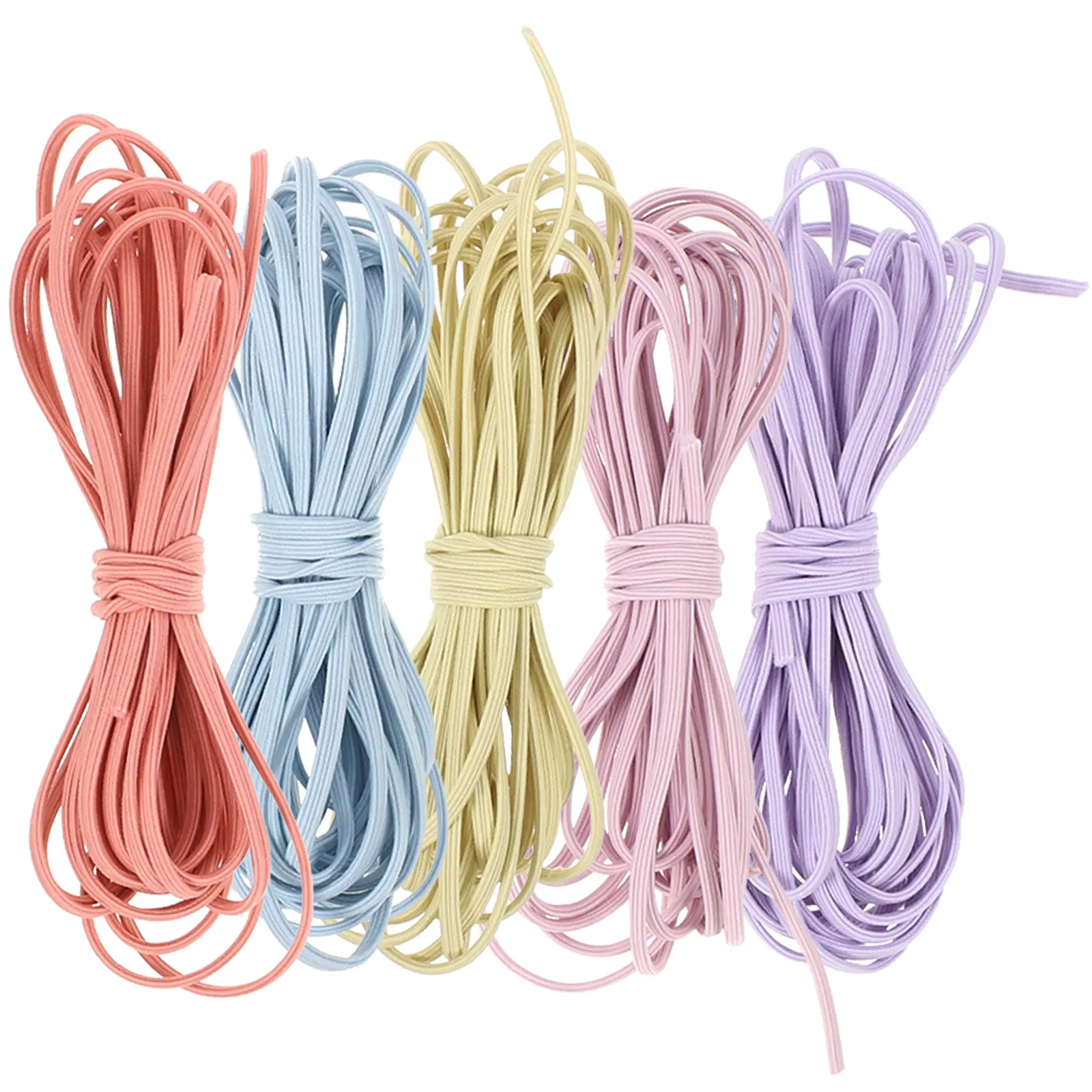 

5Pcs Elastic String DIY Cord for Hair Ties Bracelet Making Jewelry Beading Stretchy Craft Thread Stretchy String for Bracelets