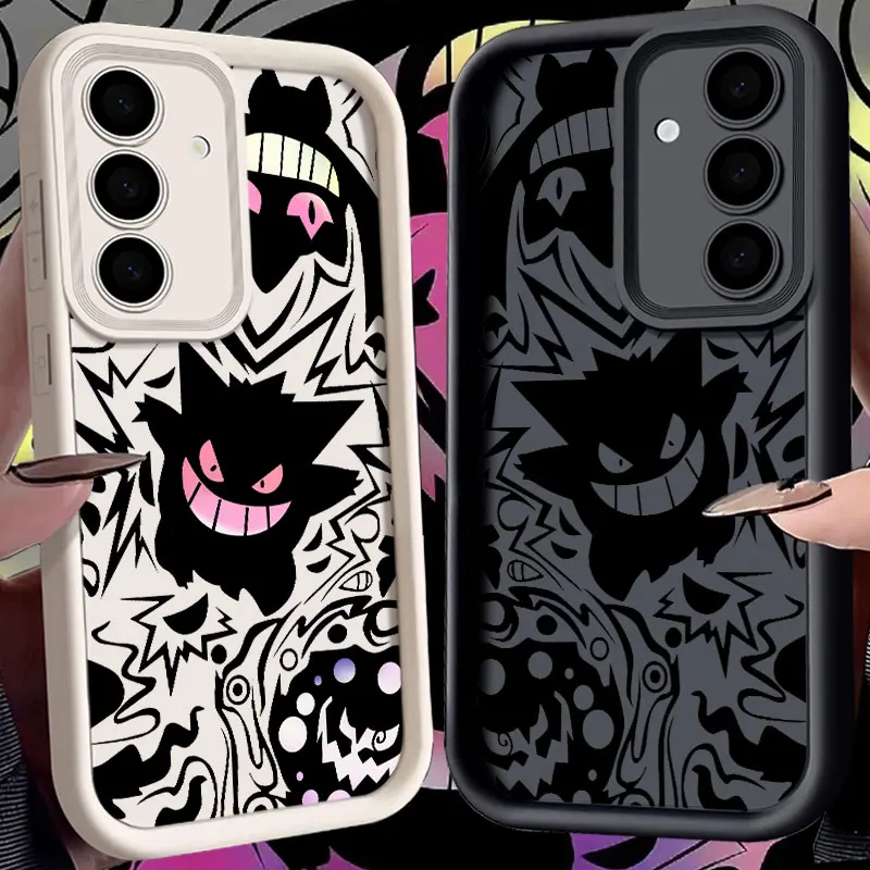 S24FE Phone Case For Samsung Galaxy S24 S23 S21 S20 Fe S25 Ultra S22 Plus 25 5G Shockproof Back Cover Gengar Lucario Pokemon Art