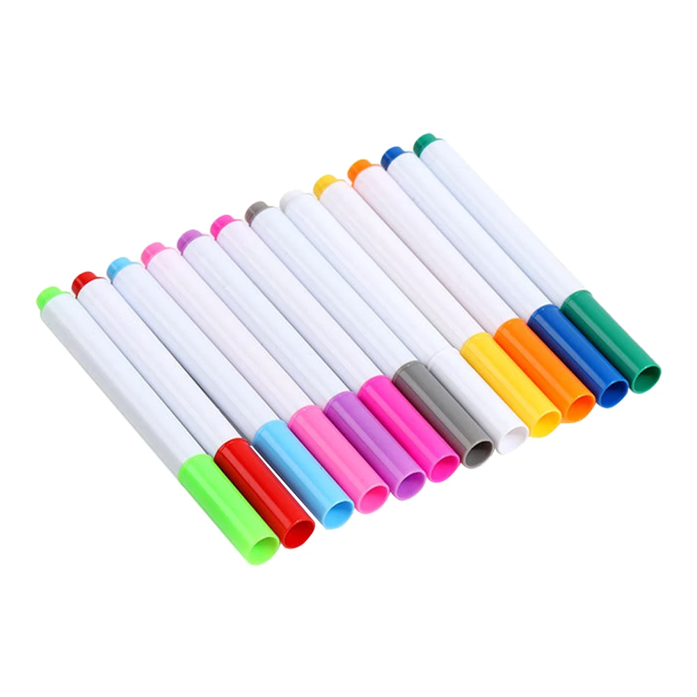 

12pcs Reusable Erasable Liquid Chalk Pens For Neon Markers On Led Acrylic Whiteboards Washable Quick-Dry Vivid Colors
