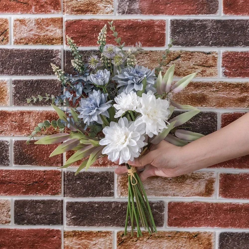 Decorazioni Dali bouquet simulazione fiore fiore finto pianta verde matrimonio INS wind YC1060 bianco blu