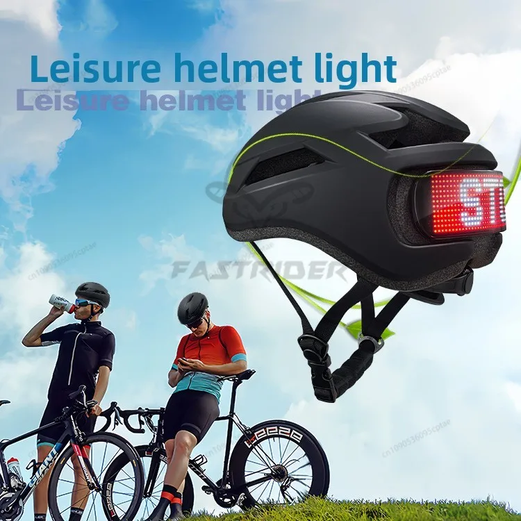 Outdoor riding LED luminous helmet integrated APP Bluetooth editing helmet screen Electric motorcycle with tail lights