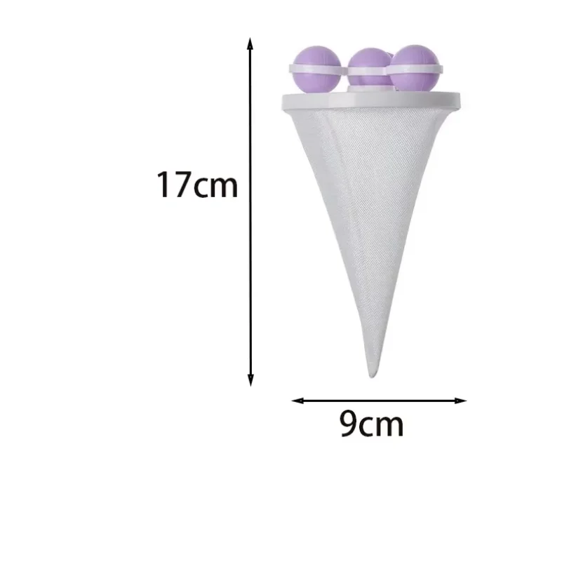 3pcs Laundry Hair Remover Washing Machine Washing Machine Hair Remover Floating Velvet Filter Bag Lint Pet Hair Catcher Durable
