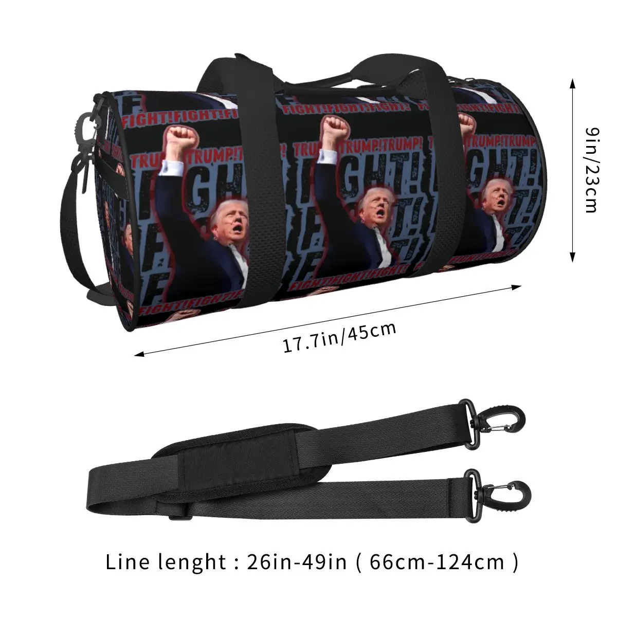 Shooting Makes Me Stronger Donald Trump 2024 Travel Bag Assassination Attempt Gym Bag Couple Large Sports Fitness Bags Handbags