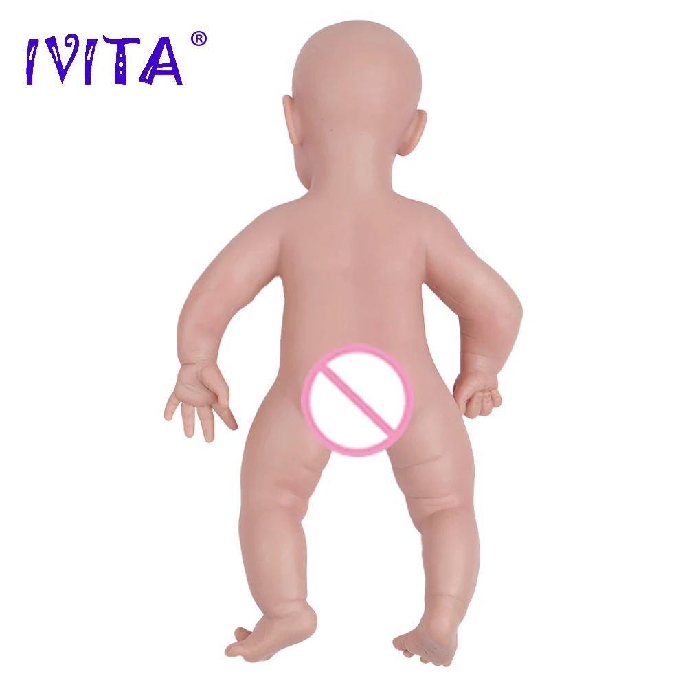 IVITA WG1583 19.68inch 4.29kg 100% Full Body Silicone Reborn Baby Doll Realistic Girl Unpainted Dolls DIY Blank Children Toys