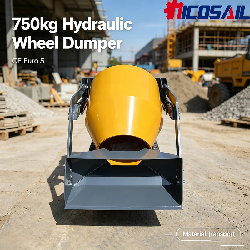 OEM Custom 750kg Hydraulic Wheel Dumper CE Euro 5 for Material Transport, Debris Removal and Construction Work