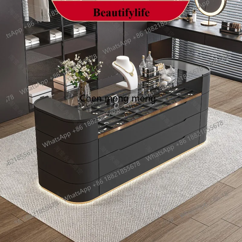 

Cloakroom Nakajidai Master Bedroom Jewelry Display Cabinet Double-sided Modern Large Capacity Locker