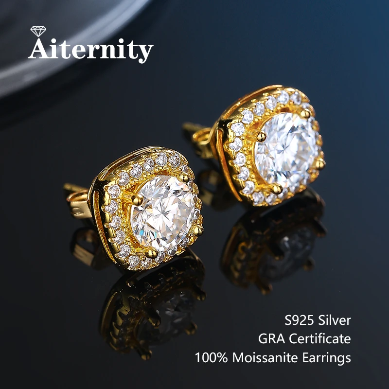 

Сертификат GRA, 100% настоящее серебро S925, серьги с муассанитом, цвет D, Svtud для женщин, качественные сверкающие свадебные украшения