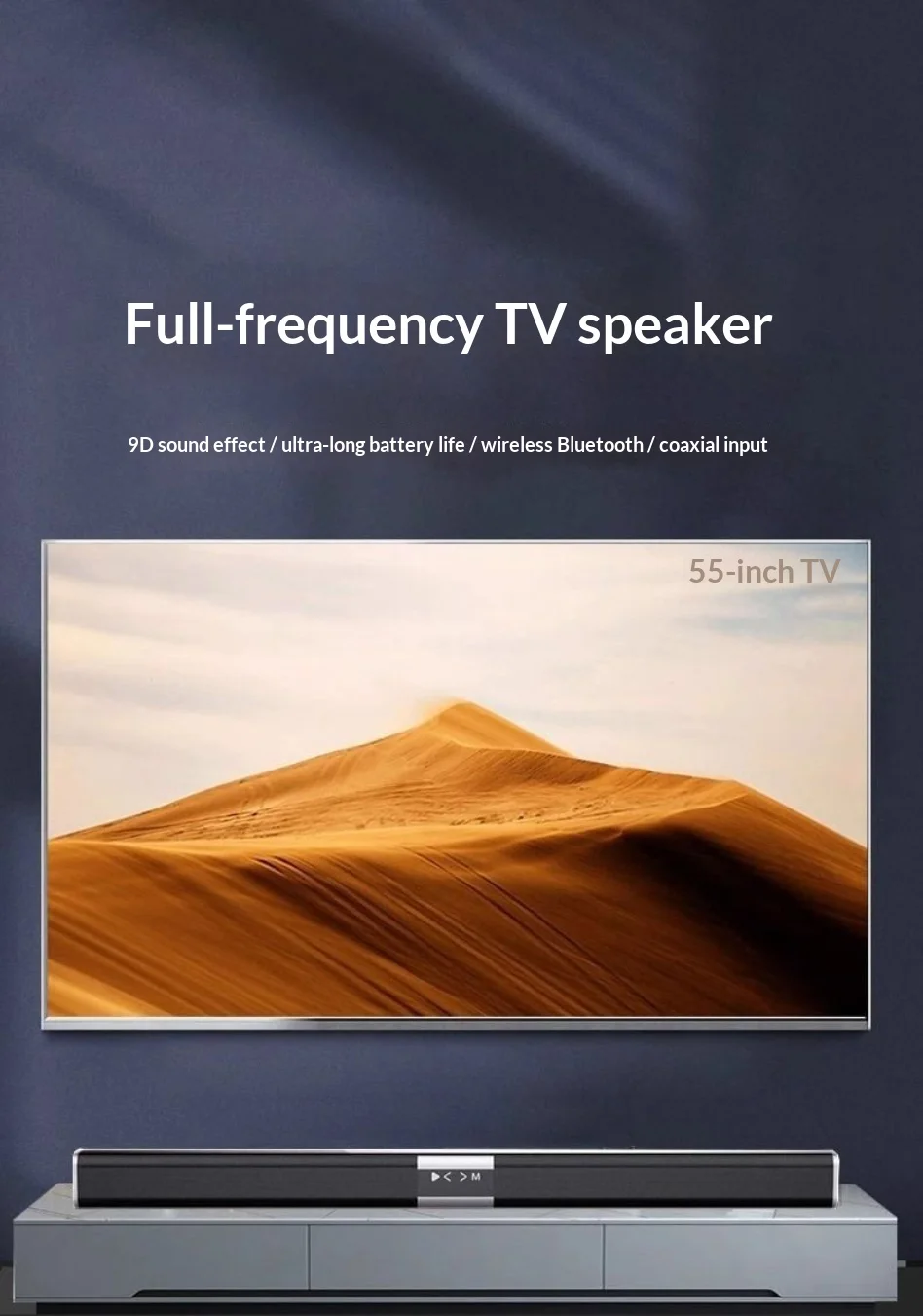 Bluetooth Speaker Subwoofer Soundbar Home Theater Long Strip Sound Bar with Subwoofer Bass Soundbar for Smart TV Sound System