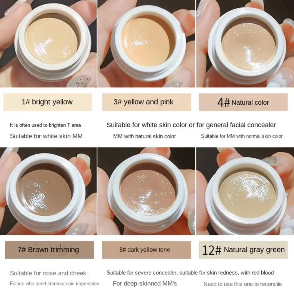 Paleta de contorno para resaltar, base correctora de belleza, crema líquida, crema de cobertura completa, corrector de ojeras