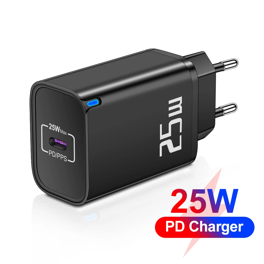 25W PD Fast Charger USB C Charger Fast Charging Type C Quick Charge Adapter For iPhone 16 Xiaomi Samsung EU/US Plug Wall Charger