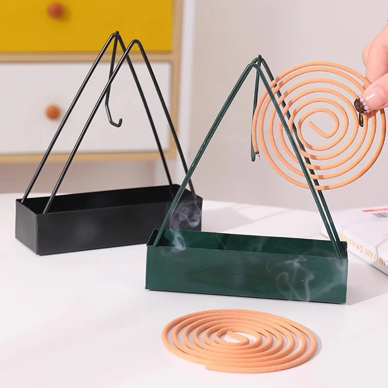 

Iron Mosquito Coil Holder Incense Holders Coil Incense Burner Frame Modern Repellent Incense Rack for Household Bedroom Patio