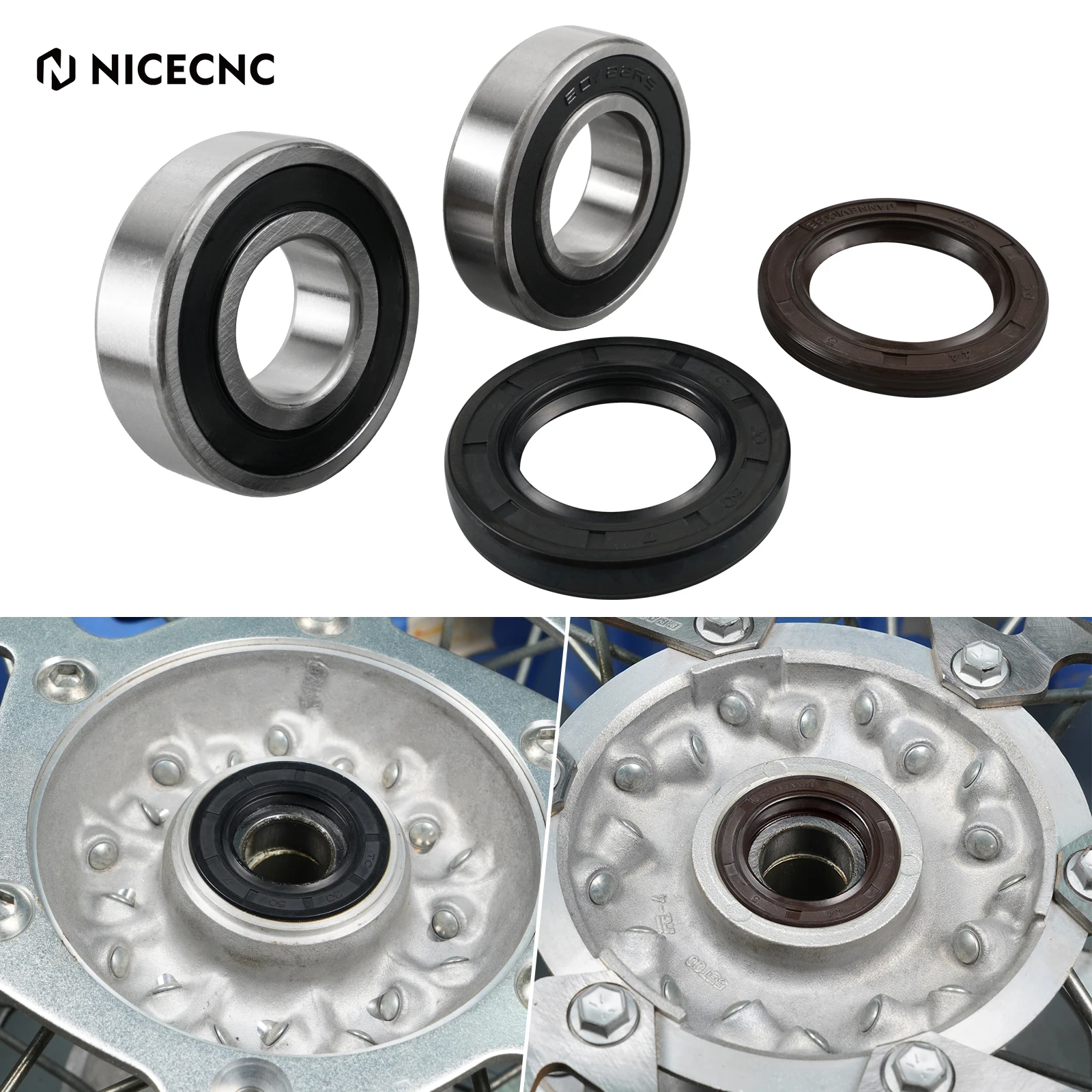 NICECNC Rear Wheel Bearings & Seals Kit For YAMAHA YZ125 YZ250 YZ250F YZ450F YZ125X YZ250X YZ250FX YZ450FX WR426F WR250F WR450F