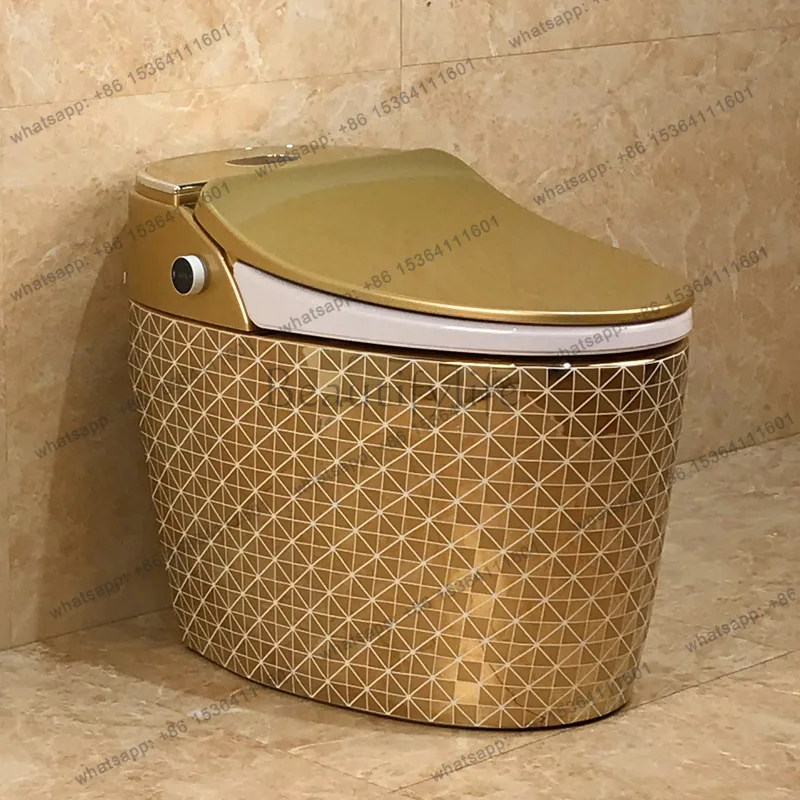 Gold smart toilet color gold integrated automatic constant temperature titanium toilet