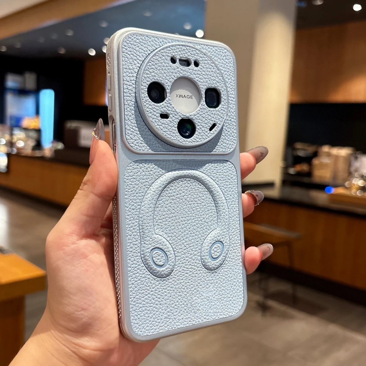 Luxus-Kopfhörer-Magnetische Leder-Handyhülle für Huawei Mate 80 70 60 Pro Max, atmungsaktiv, weiche Kante, stoßfeste Abdeckung