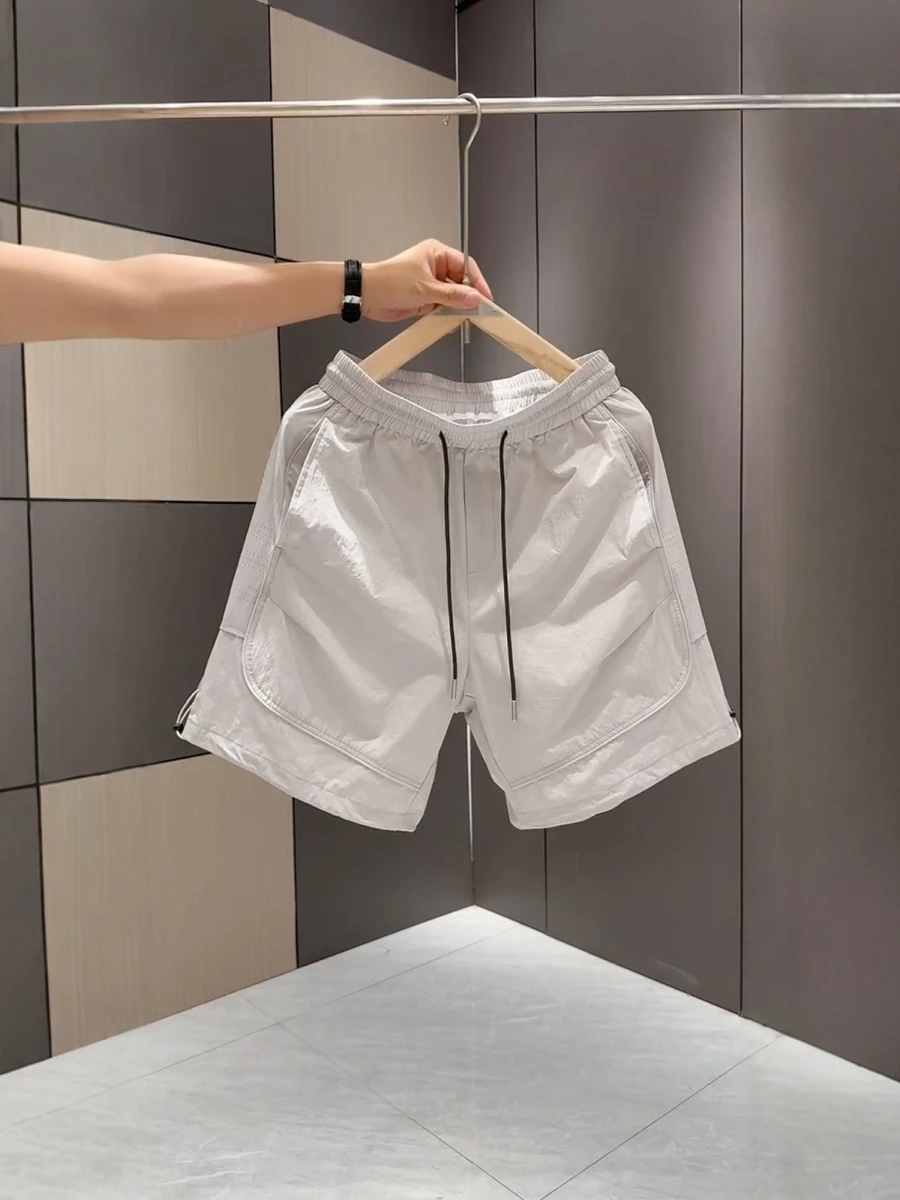 2026-summer-new-men's-fashion-simple-workwear-short-pants-breathable-punched-outdoor-cool-versatile-five-point-pants