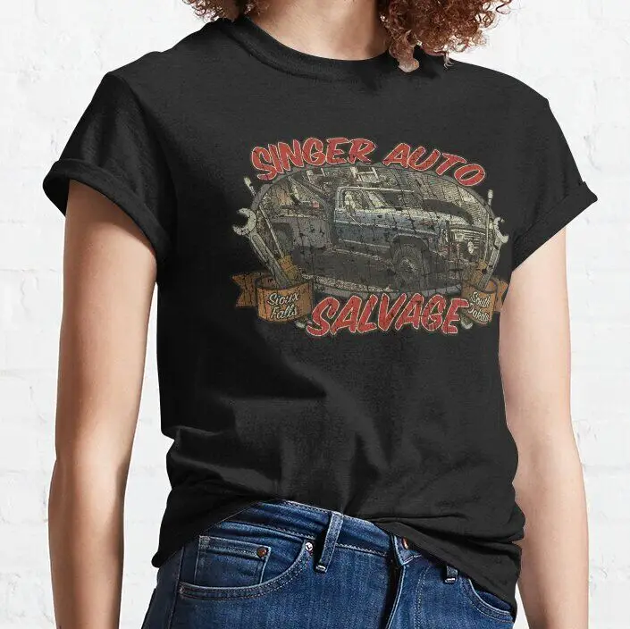 Singer Auto Salvage 2006 Classic  Unisex summer T-shirt Cotton fashion couple clothes