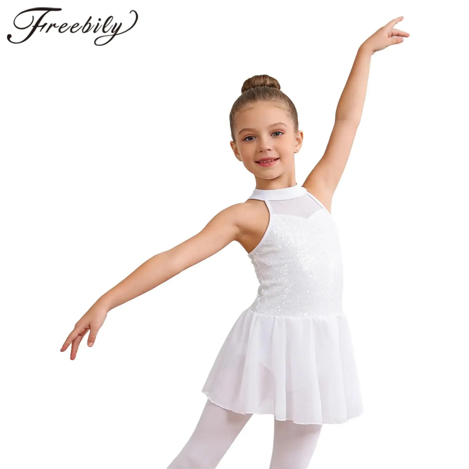 

Костюм балерины для девочек: балетное трико с юбкой-пачкой, платье с вырезом на спине, на бретелях, без рукавов, из шифона, для вечеринок, в стиле принцессы