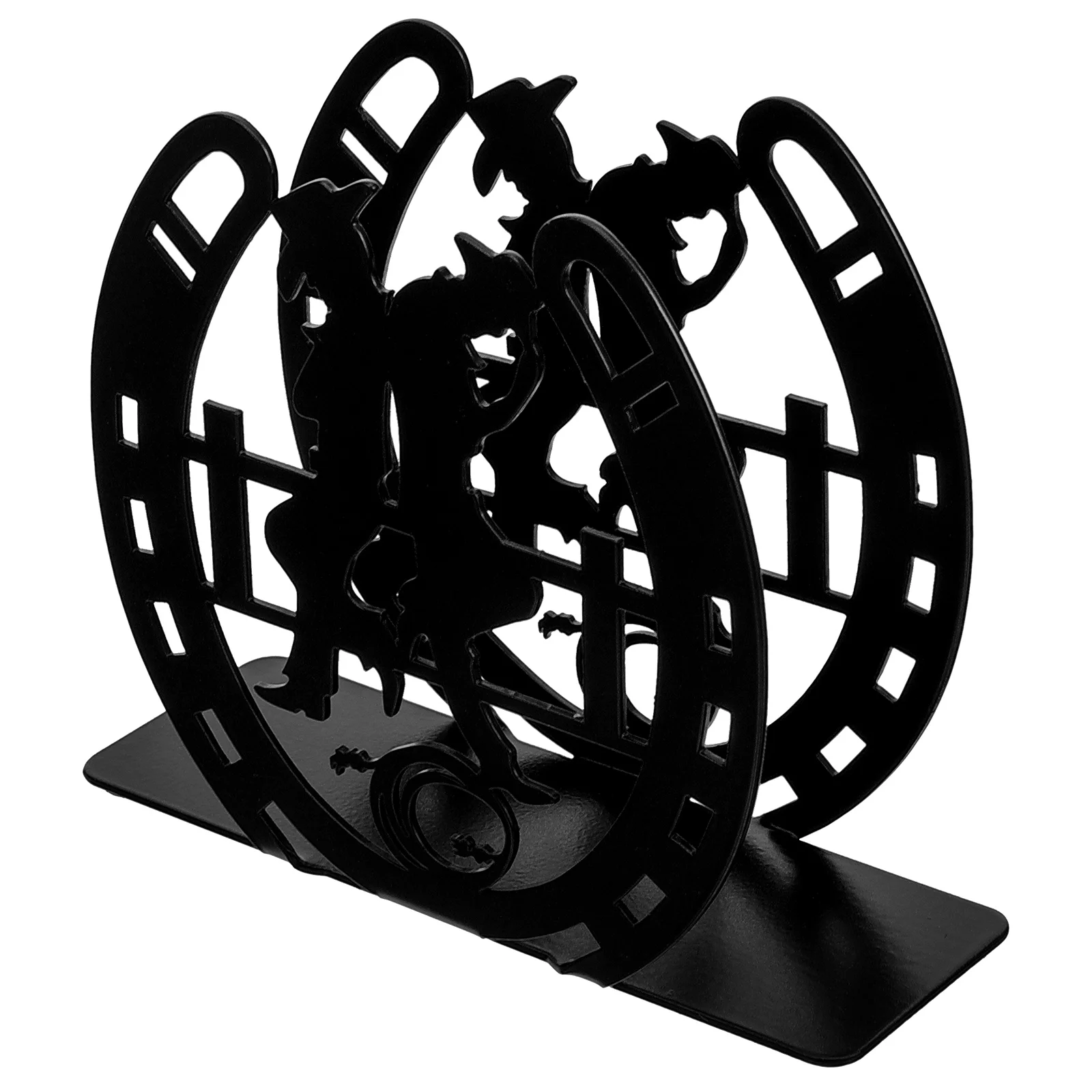 

Rustic Iron Napkin Holder Vintage Metal Table Decorative Stand for Kitchen Cafe Restaurant Desktop Use Black Color