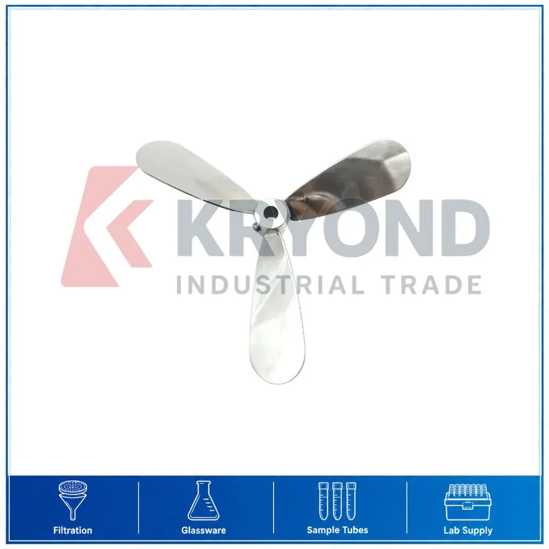 Stainless Steel Three Blade Impeller 250mm Diameter 16mm Hole 106mm Length Laboratory Stirrer Accessory Research Use Series Pack