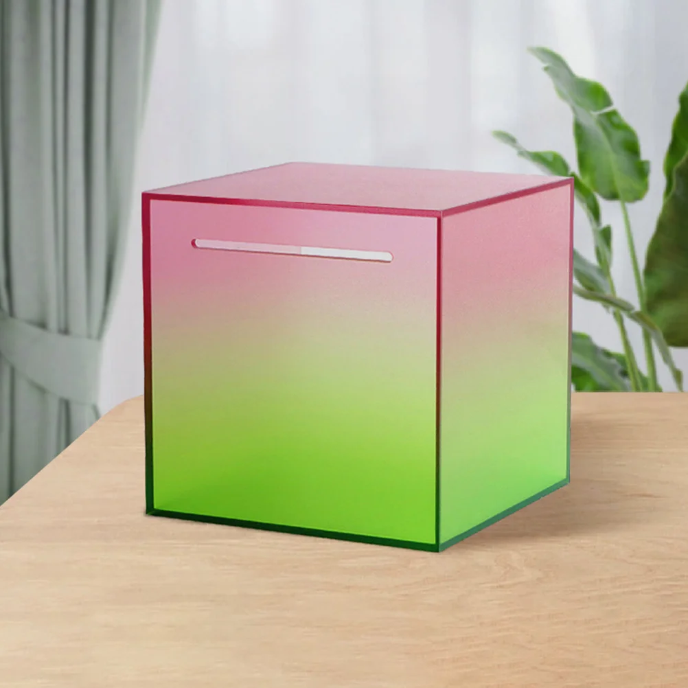 

Acrylic Money Box Coin Storage Container Piggy Bank For Cash Desktop Use Compact Home Accessories Gift Cash Jar Break To