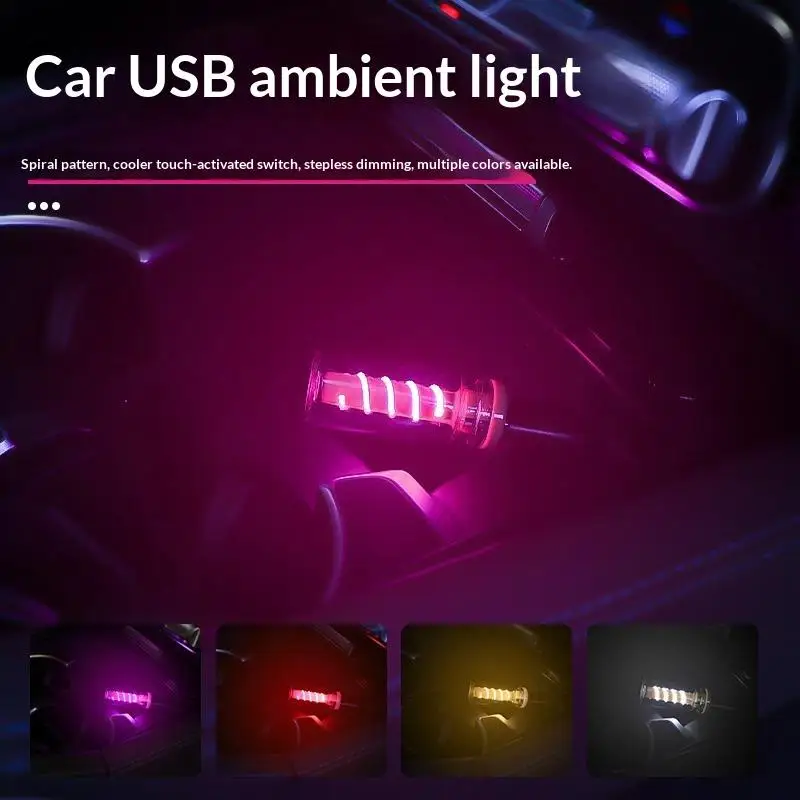1W Night Light Camping Incandescent Decorative LED Lighting Car USB LED Spiral Filament Touch Dimming Bulb 5V Retro LED Bulbs
