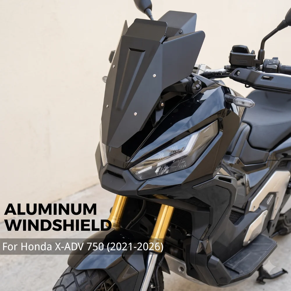 For Honda XADV750 X-ADV 750 X ADV 750 2021-2026 Adjustable Windshield Motorcycle CNC Aluminum Windscreen Wind Shield Deflector