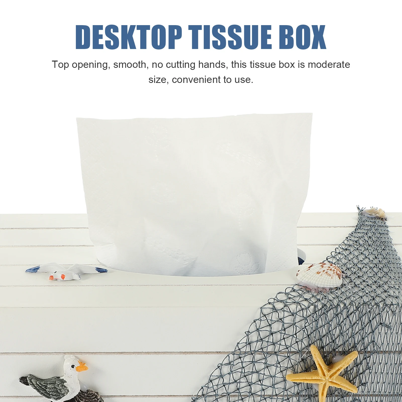 

1Pcs Mediterranean Style Tissue Box Cover Sea Star Wooden Holder Desktop Decoration Napkin Holder