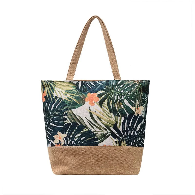 Sac à main pliable en toile pour femmes, fourre-tout de grande taille, décontracté, imprimé de fleurs, sac à bandoulière Graffiti, sac de plage