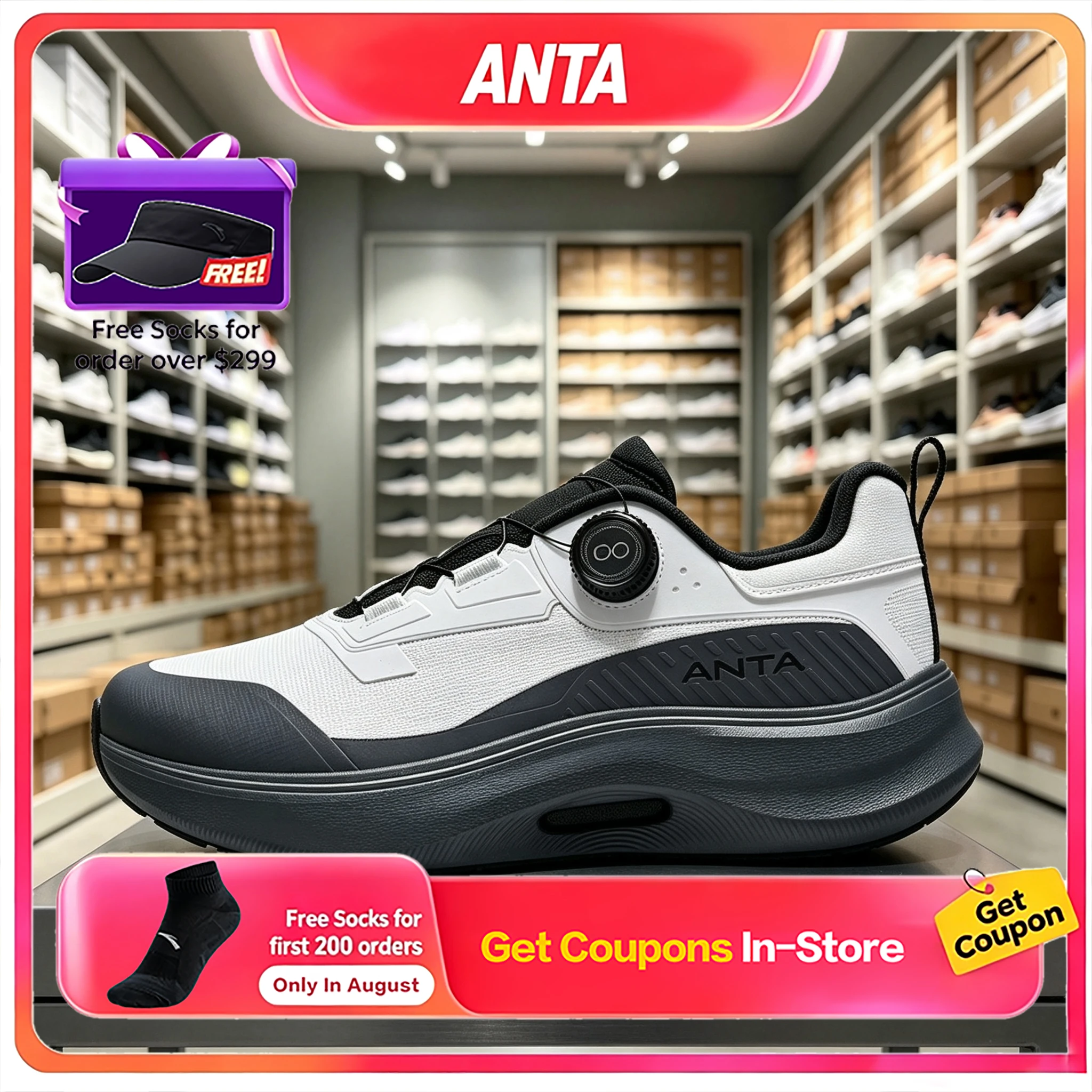 ANTA Shenxing PRO shock-absorbing and anti slip men's training shoes, new sports and fitness shoes, jogging shoes