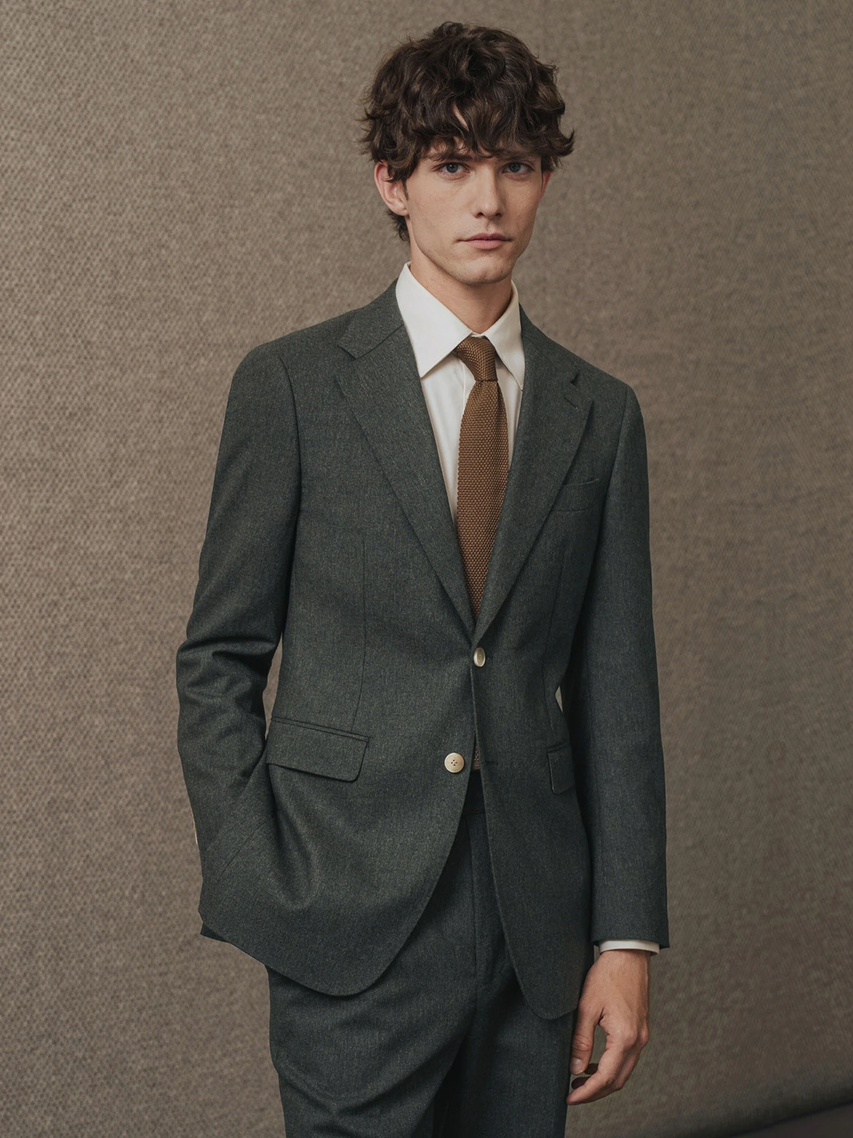100% Wool Mens Suit… - image