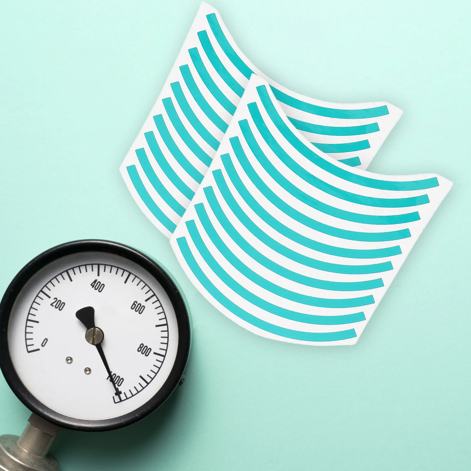 60 قطعة قياس الضغط بمناسبة الشارات ثلاثي الألوان ملصقات عاكسة لاصقة مقاوم للماء الأشعة فوق البنفسجية المحمية مؤشر السلامة الصناعية #5