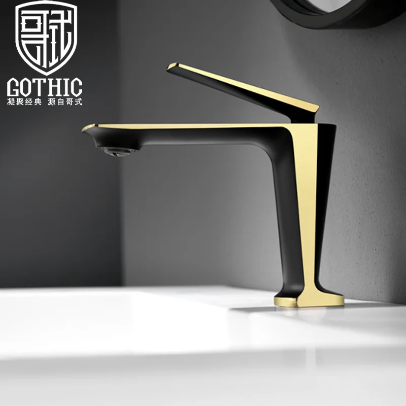 

Bathoom Sink Faucet Copper Single Hole Cold And Hot Water Mixer Washbasin Table Basin Faucet Tap Gold Multiple Color Selection