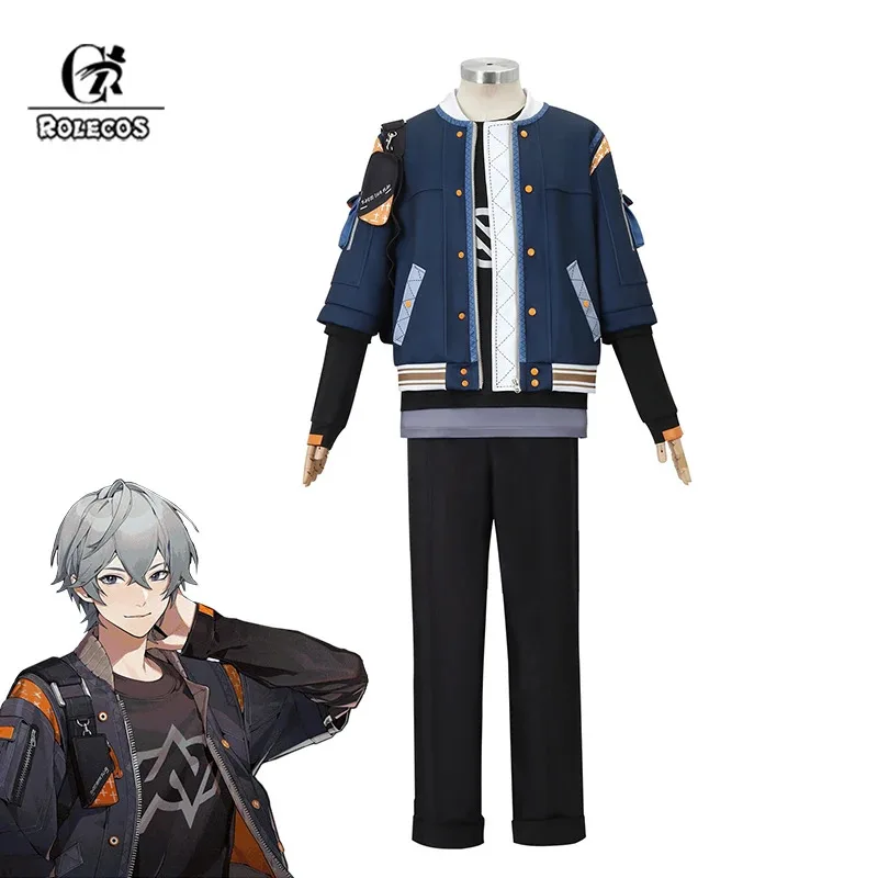

ROLECOS Game Zenless Zone Zero Wise Cosplay Costume Male Protagonist Wise Phaethon Agents School Uniform Halloween Full Set