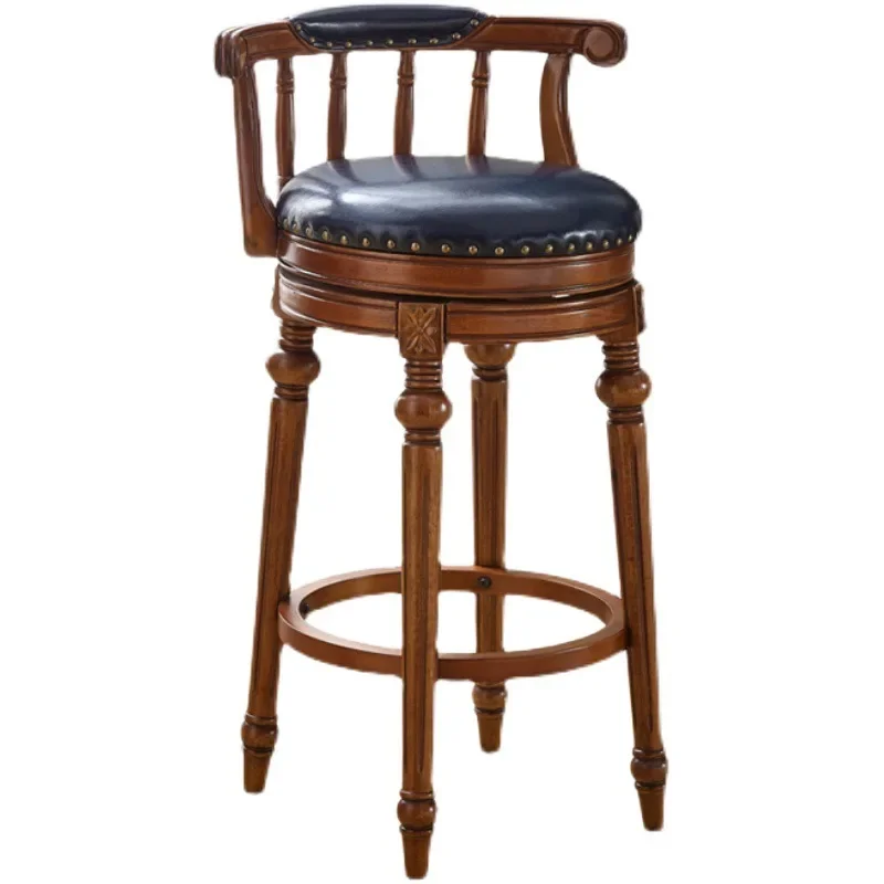 

%a Super Quality Modern Backless Round backless Seat Vintage Wooden Bar Chair Stools Furniture