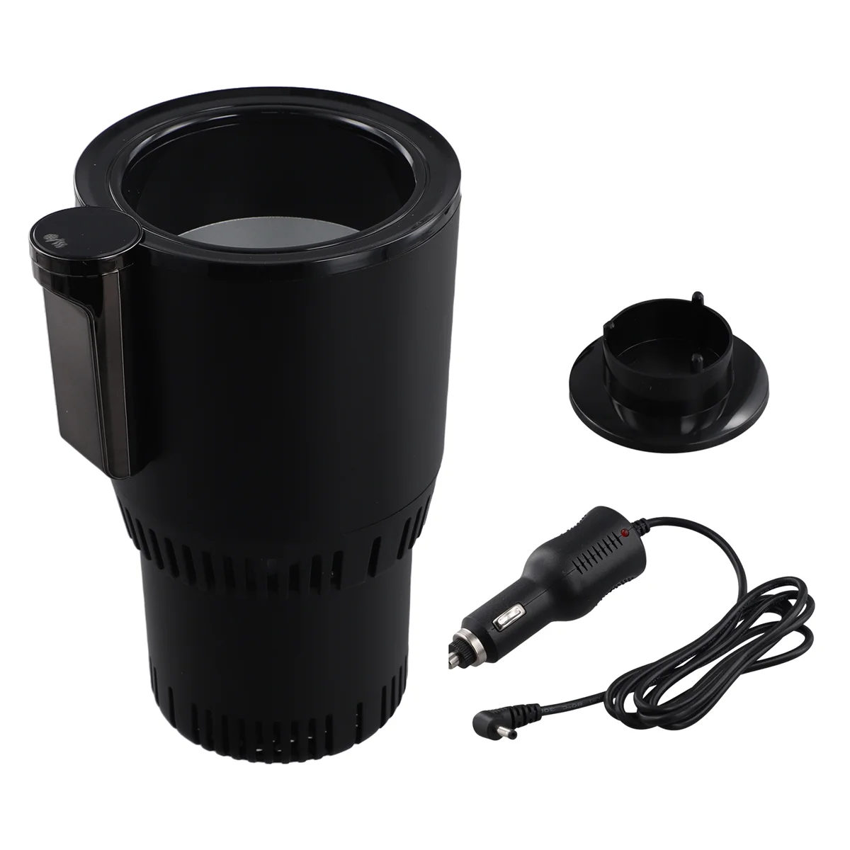 12V Car 2 in 1 Heating Cooling Cup Warmer Cooler Cup Smart Cup Holder Digital Display Temperature Drinks Holders Black