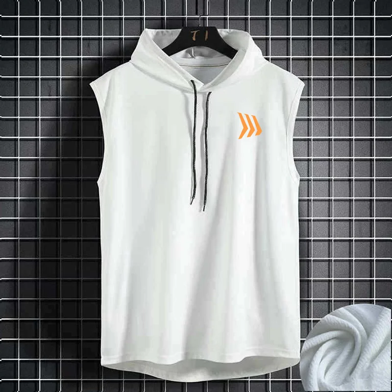 Men's Sleeveless Tees Tank Tops GILLZ Vest Hooded Male T Shirt Gym Exercise Sports Golf Shirt Fishing Style Casual Solid Color