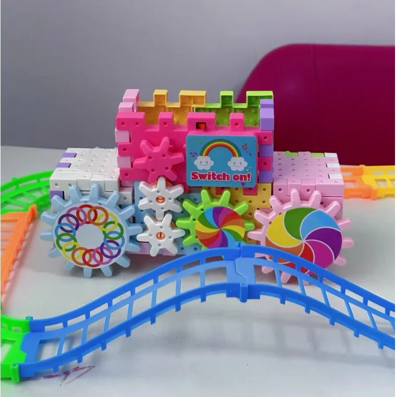 

Hot 83-263 Pcs Electric Gears 3d Puzzle Model Building Kits Plastic Brick Blocks Educational Toys For Kids Children Xmas Gifts