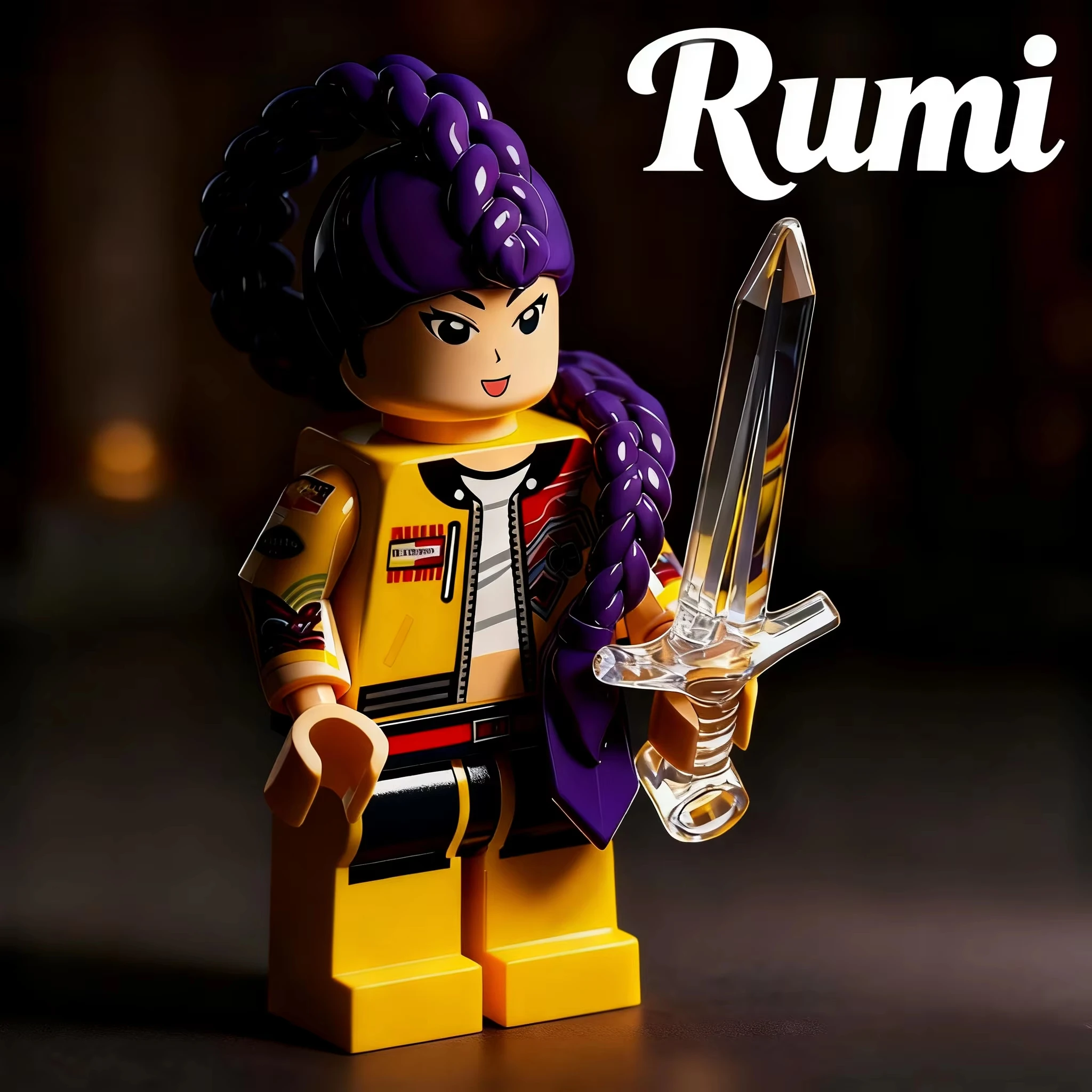 MOC KPop Demon Hunters Series Building Blocks, Mila Zoe Lumi Figure Model Kit, Decorazione da scrivania Regalo per Fan Collezionisti Bambini