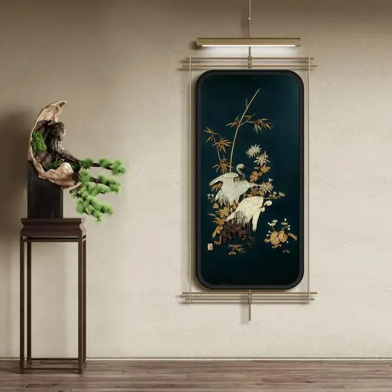 

TAO Metal boom painting Hotel wall decoration painting New Chinese style painting at the entrance