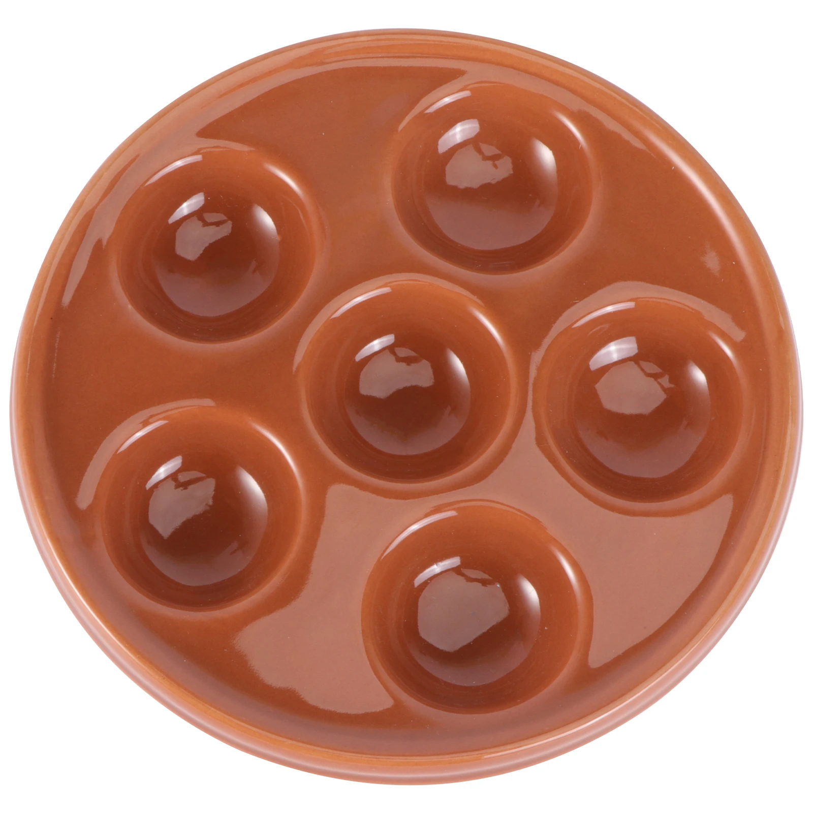 

Ceramic Snail Baking Plate 6 Snails Thick Stable Design Easy Clean Server Dish Escargot Dish Snail Plate Kitchen Serving Utensil