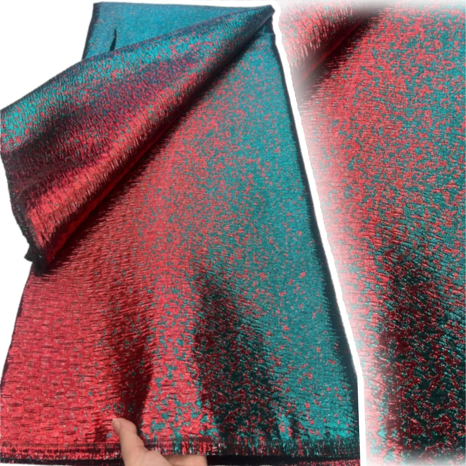 

Latest Nigerian Brocade Lace 5Yards Damask Lace Fabrics 2025 High Quality French African Jacquard for Women Party Dresses SZ1475