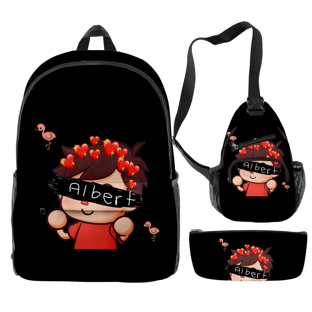 

Классический стильный комплект из 3 предметов: школьный рюкзак, дорожный рюкзак для ноутбука, нагрудная сумка и пенал с 3D-принтом Flamingo (Фламинго)