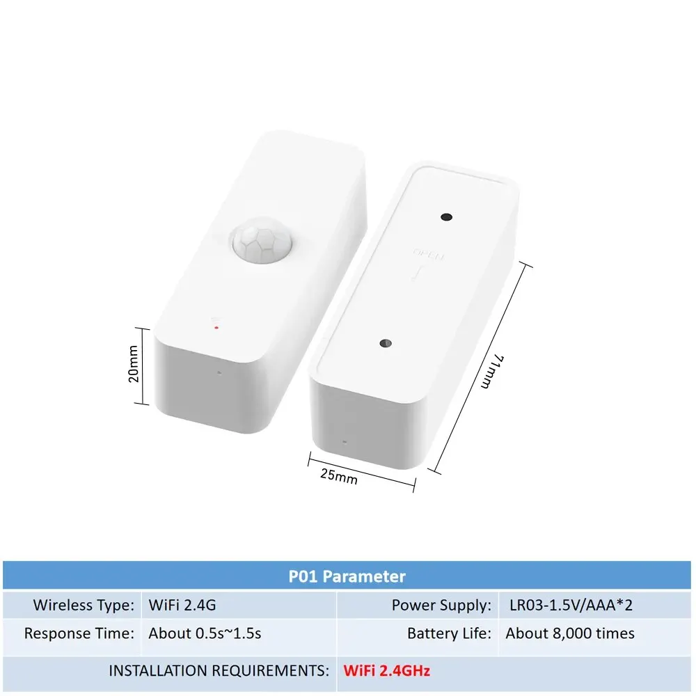 Tuya WiFi PIR Smart Motion Sensor For Smart Home Infrared Passive Detector Via App Smart Life Work With Alexa