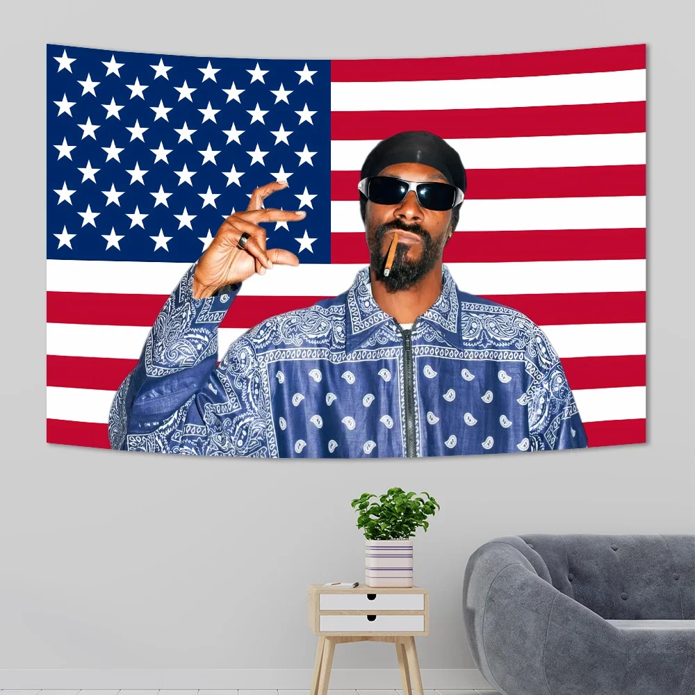 Popular Rapper Singers Tapestry Juice Wrld Printing Flag Hippie Wall Hanging Bohemian Wall Tapestries Mandala Bedroom kpop