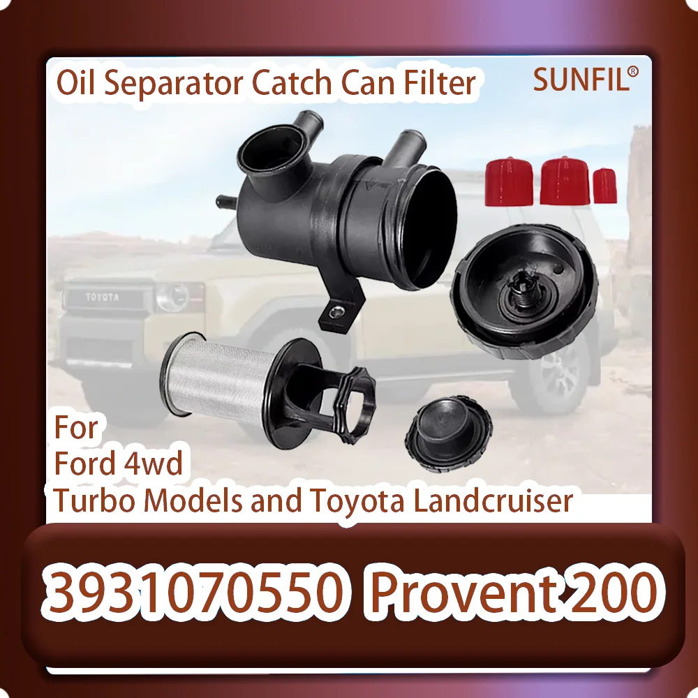 Oil Separator Catch Can Filter  3931070550 Provent 200  For  Ford 4wd Turbo Models and Toyota Landcruiser