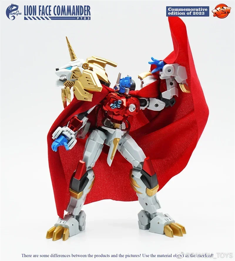 โมเดลหุ่นโมเดล PT-03 PT03สิงโตของเล่นชุดแปลง Lio Convoy ตุ๊กตาขยับแขนขาได้ของเล่นของขวัญสำหรับเป็นของสะสม