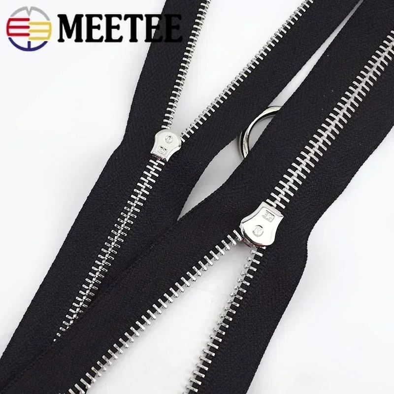 5Pcs 15/18/20/25/30cm Close-End 40-70cm Open-End 3# Metal Zippers Garment Bag Decor Zipper Zip Reapir Kit DIY Sewing Accessories