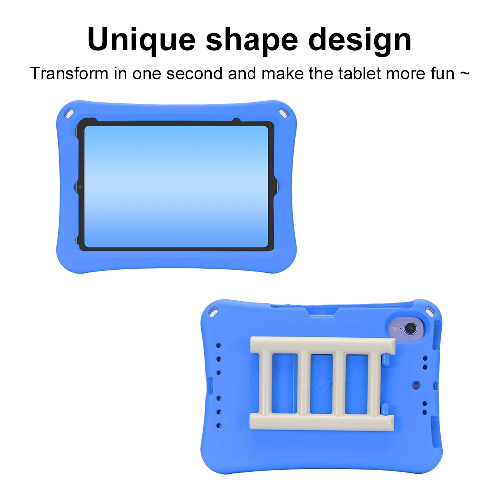 EVA Kids Case For iPad Pro 11 Air 11 2024 2025 Air 5 4 Mini 7 6 5 4 3 iPad 11 10 9 8 7 Stair Brackets Cartoon Shockproof Cover